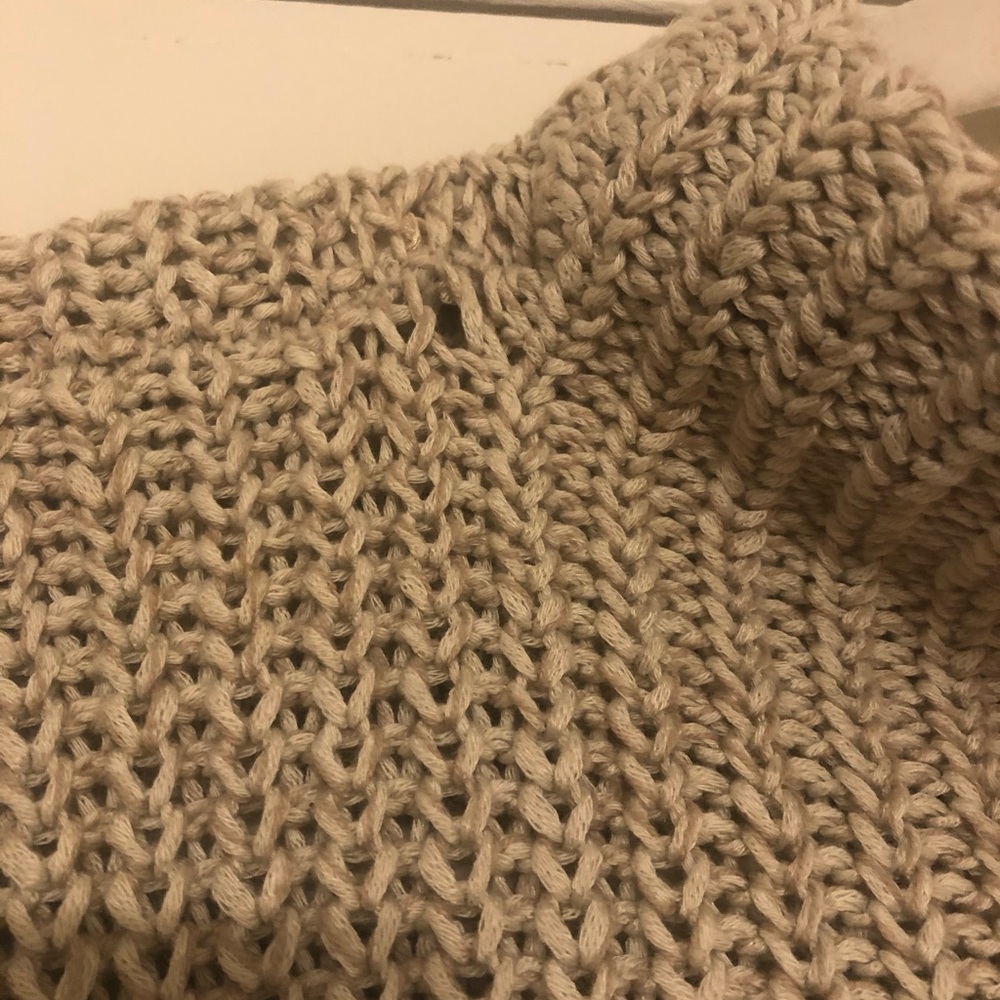 RD Style, Mock Neck Elbow Patch Sweater. Cream. - Picture 2 of 3